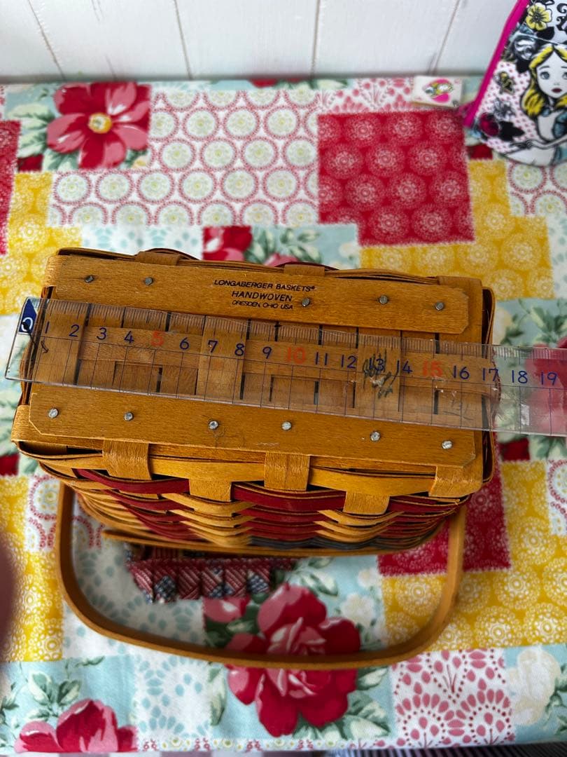 ロンガバーガー　longaberger 小物入れ　木製バスケット②
