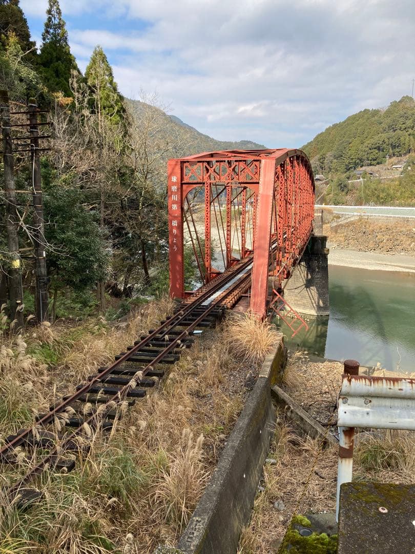 球磨川第一橋梁　鉄道橋の建設 モノクロ写真 ①