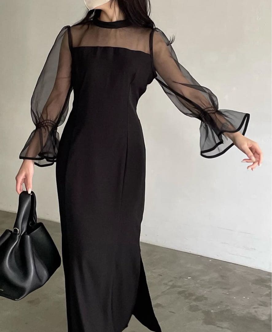 【超美品】nairo スタンドカラーマーメイドドレス Mサイズ