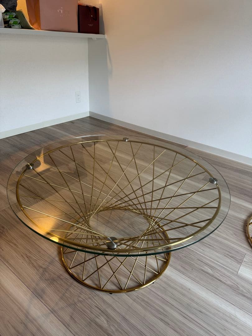 フランフラン　マーリアコーヒーテーブル　ガラス