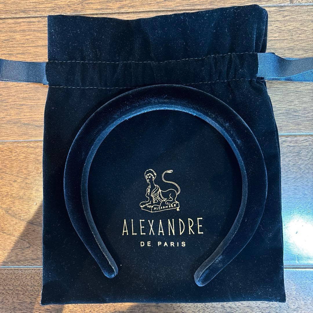 アレクサンドルドゥパリ　ベロア　カチューシャ　2.5センチ　TIMELESS