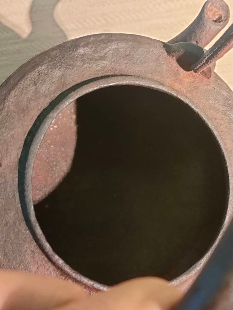 龍文堂 彫刻入鉄瓶