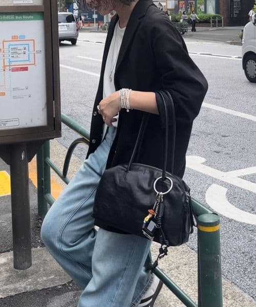 む*ち様 ear PAPILLONNER ロングハンドルボストンバッグ