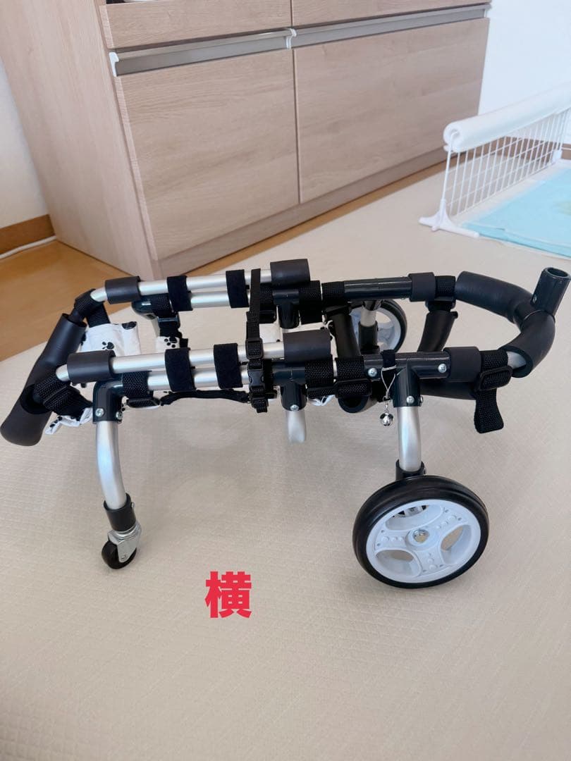 犬用車いす アルミ製 足跡模様