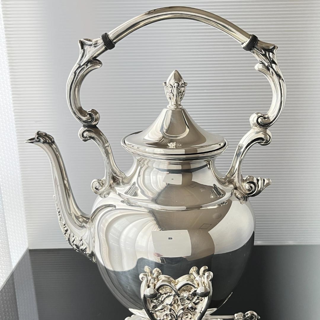 葡萄の透かしのティーケトル【シルバープレート】 スタンド / バナー