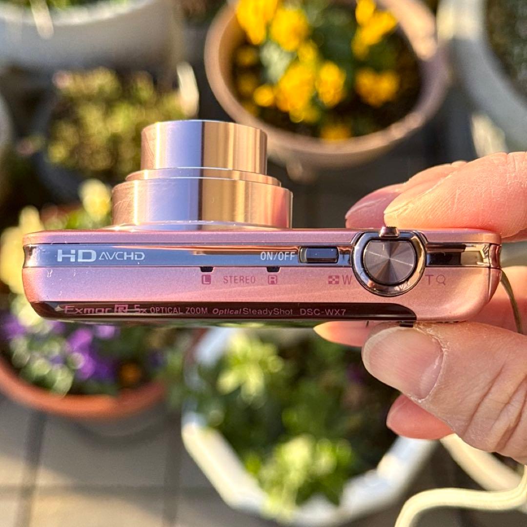 ☆動作OK SONY DSC-WX7 バッテリー&充電器&SDカード付き ピンク
