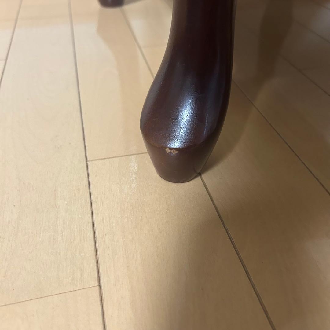 イトーヨーカ堂 ビンテージ アンティーク家具 木製サイドテーブル ブラウン 猫足