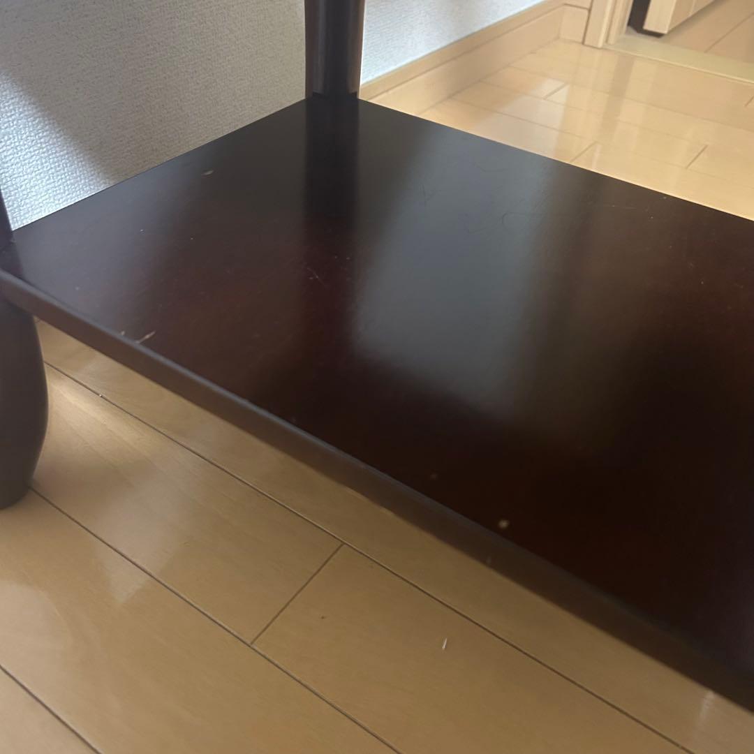 イトーヨーカ堂 ビンテージ アンティーク家具 木製サイドテーブル ブラウン 猫足