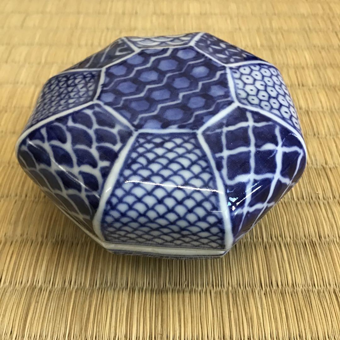 茶道具　香合　寿華　祥瑞八角香合　和峰作　共箱　S118KG