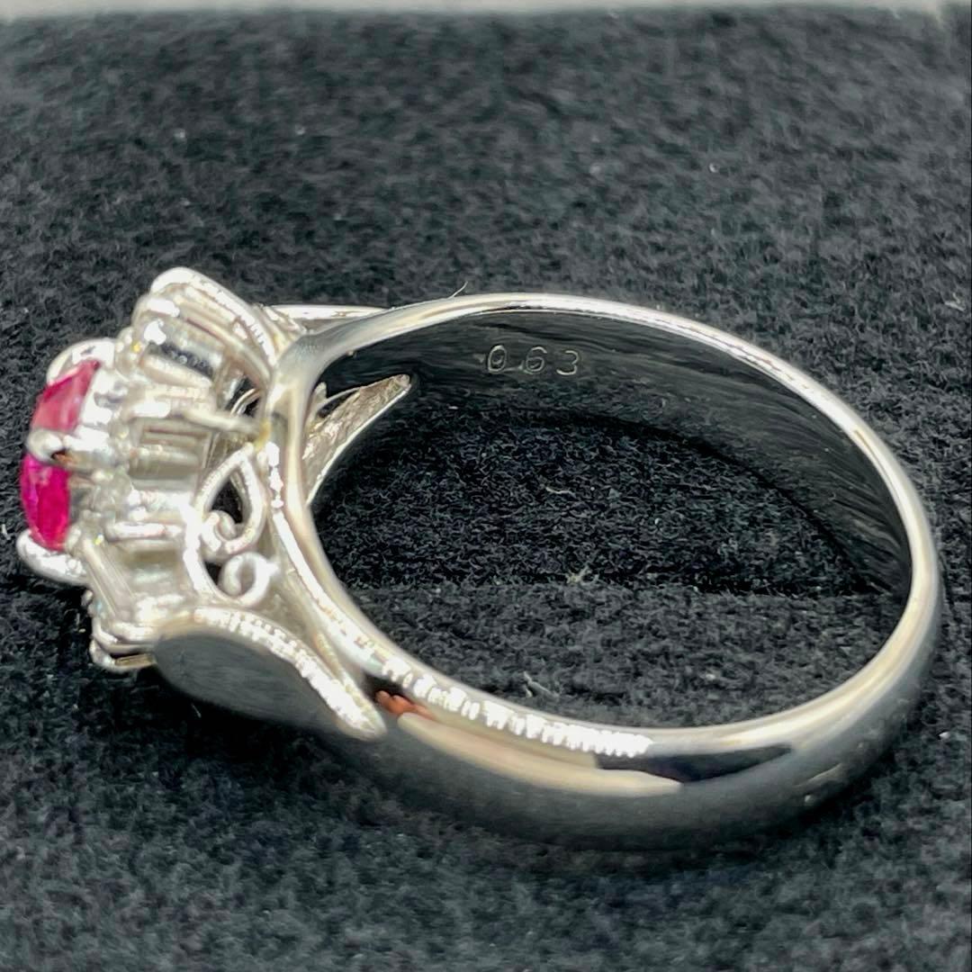 pt900 ルビー　ダイヤモンド　リング