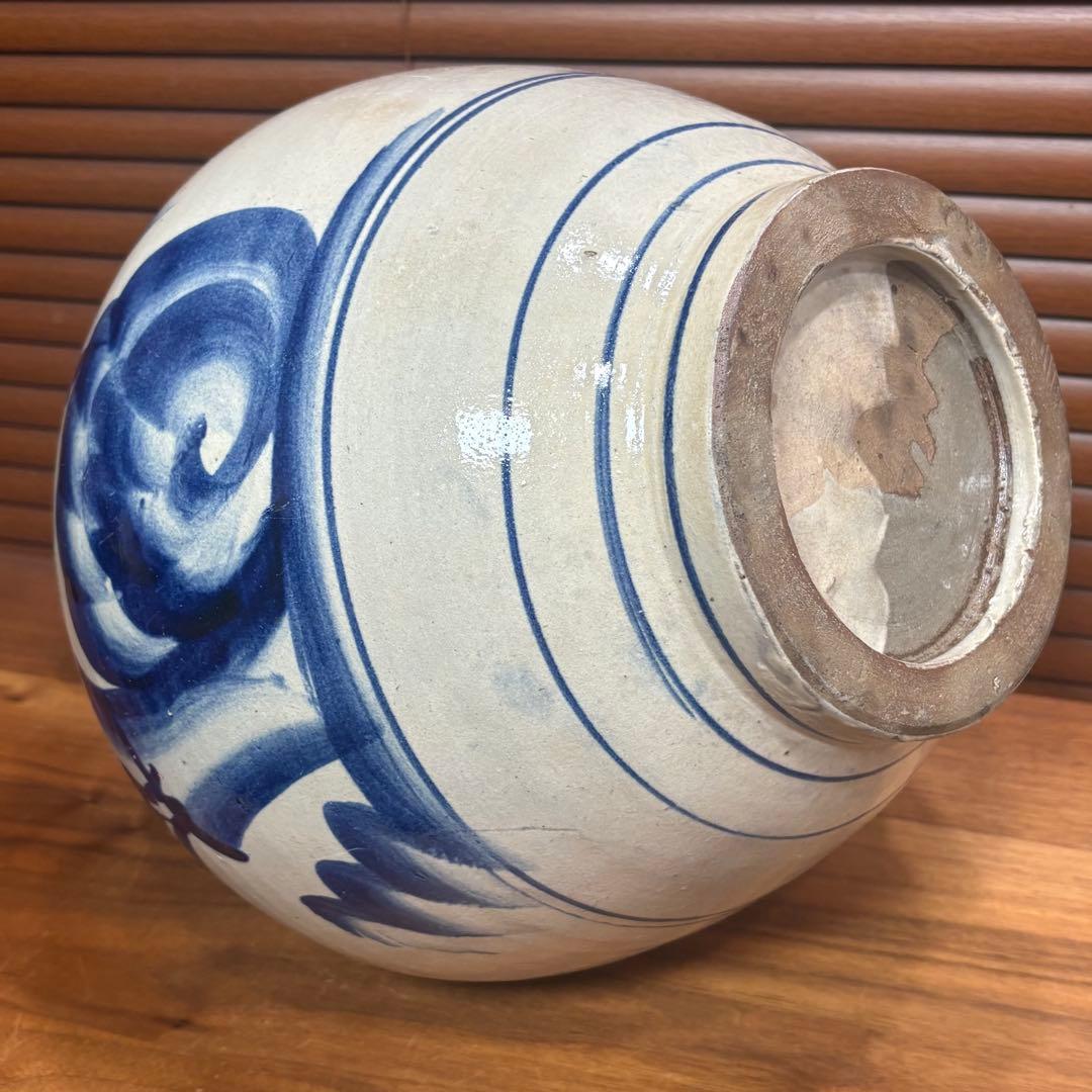 特大　染付徳利　民芸