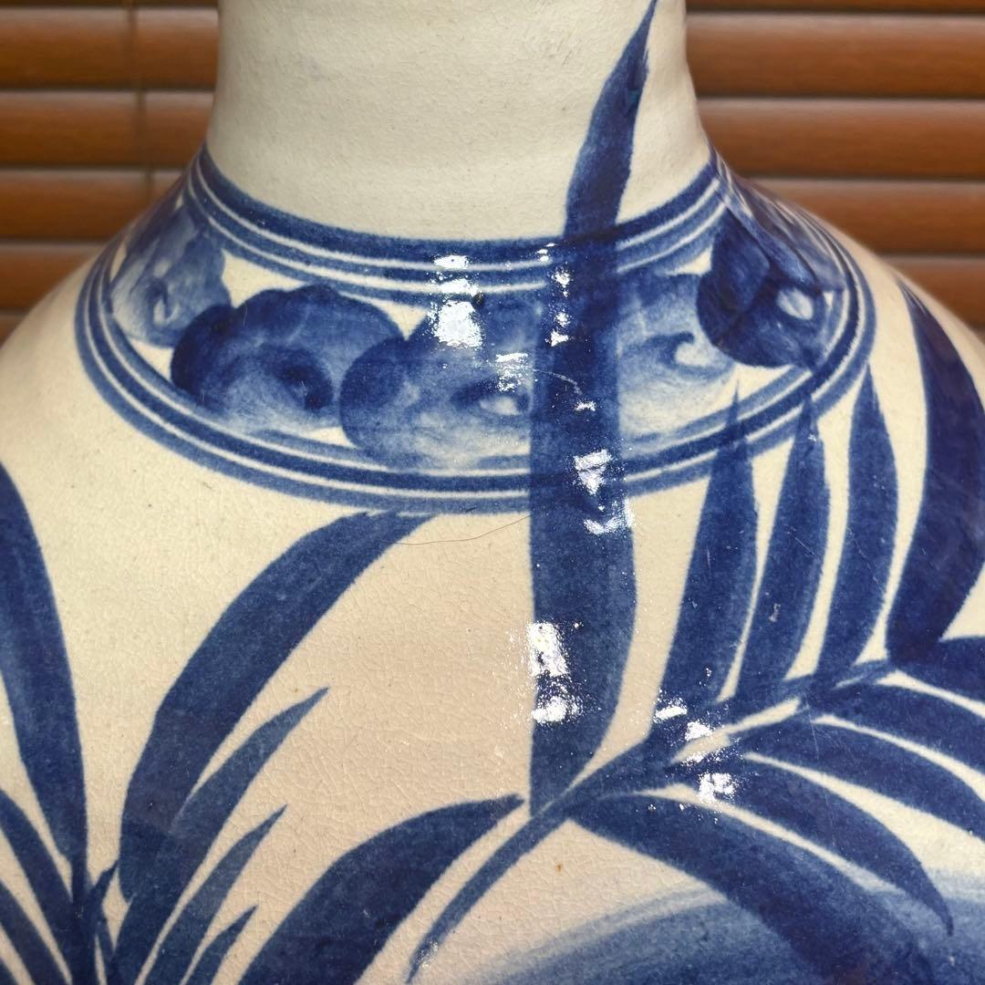 特大　染付徳利　民芸