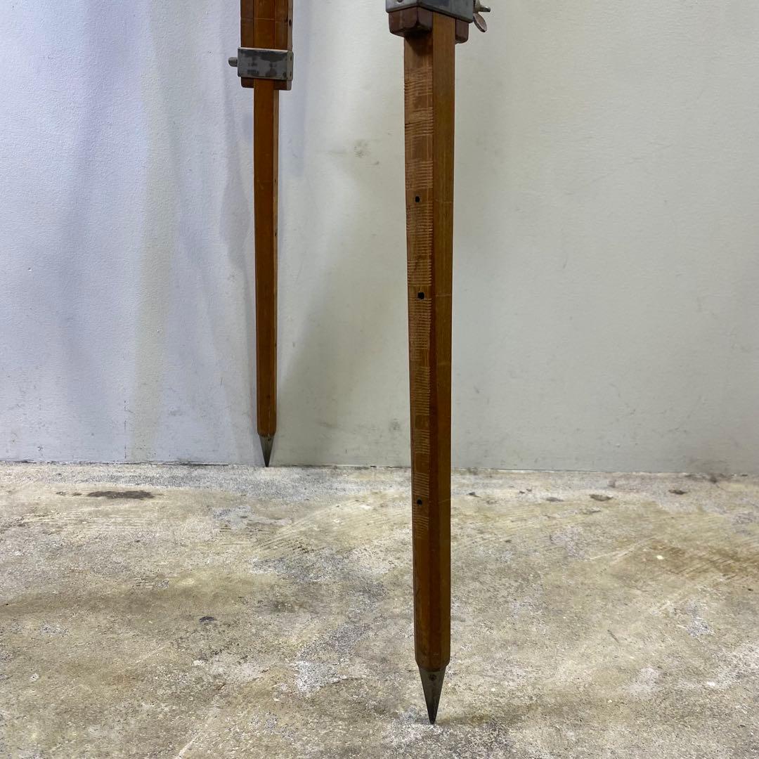 ビーチ無垢材三脚花台 アンティーク