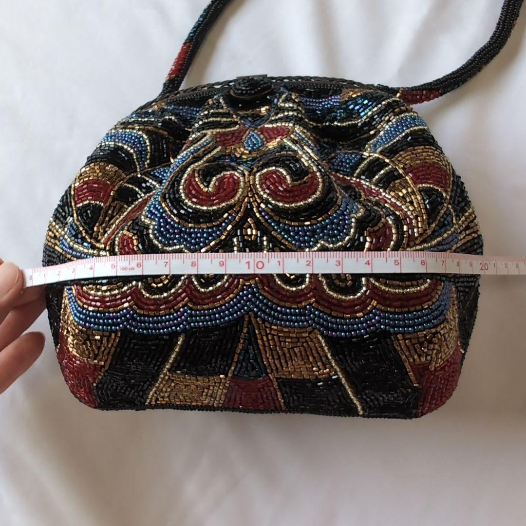 LUMY フォーマルバッグ 総ビーズバッグ モルティ ハンドバッグ