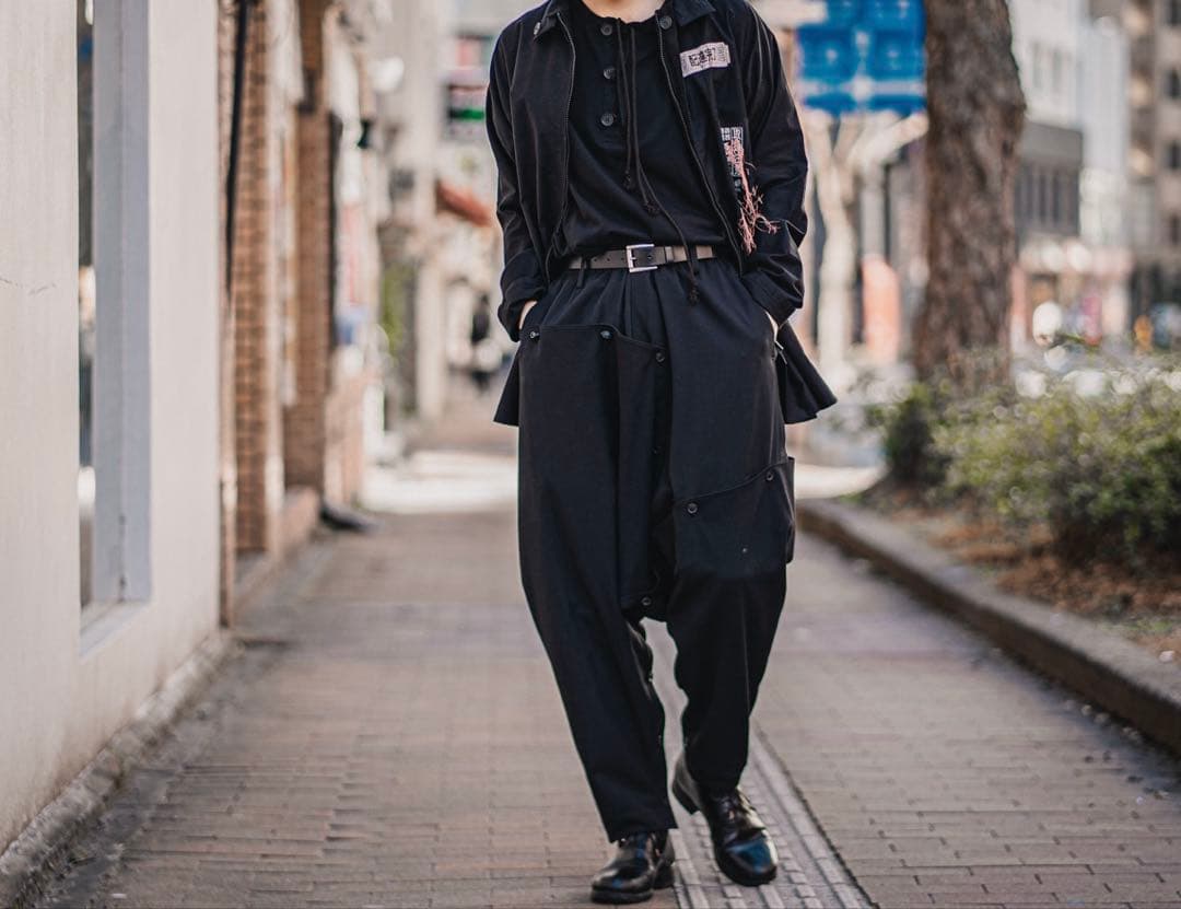 目玉カバーサルエルパンツ　ヨウジヤマモトプールオム