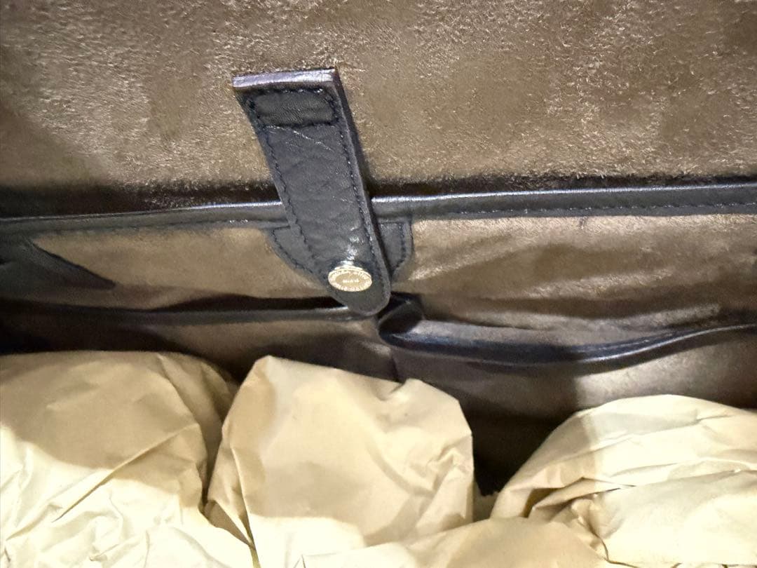 【未使用】Pelle Morbida 　被せフラップボストンバッグ　Lサイズ