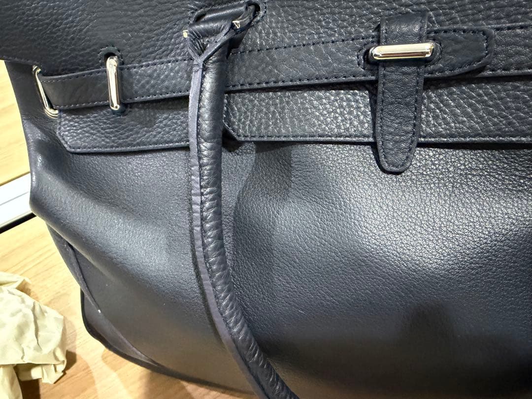 【未使用】Pelle Morbida 　被せフラップボストンバッグ　Lサイズ