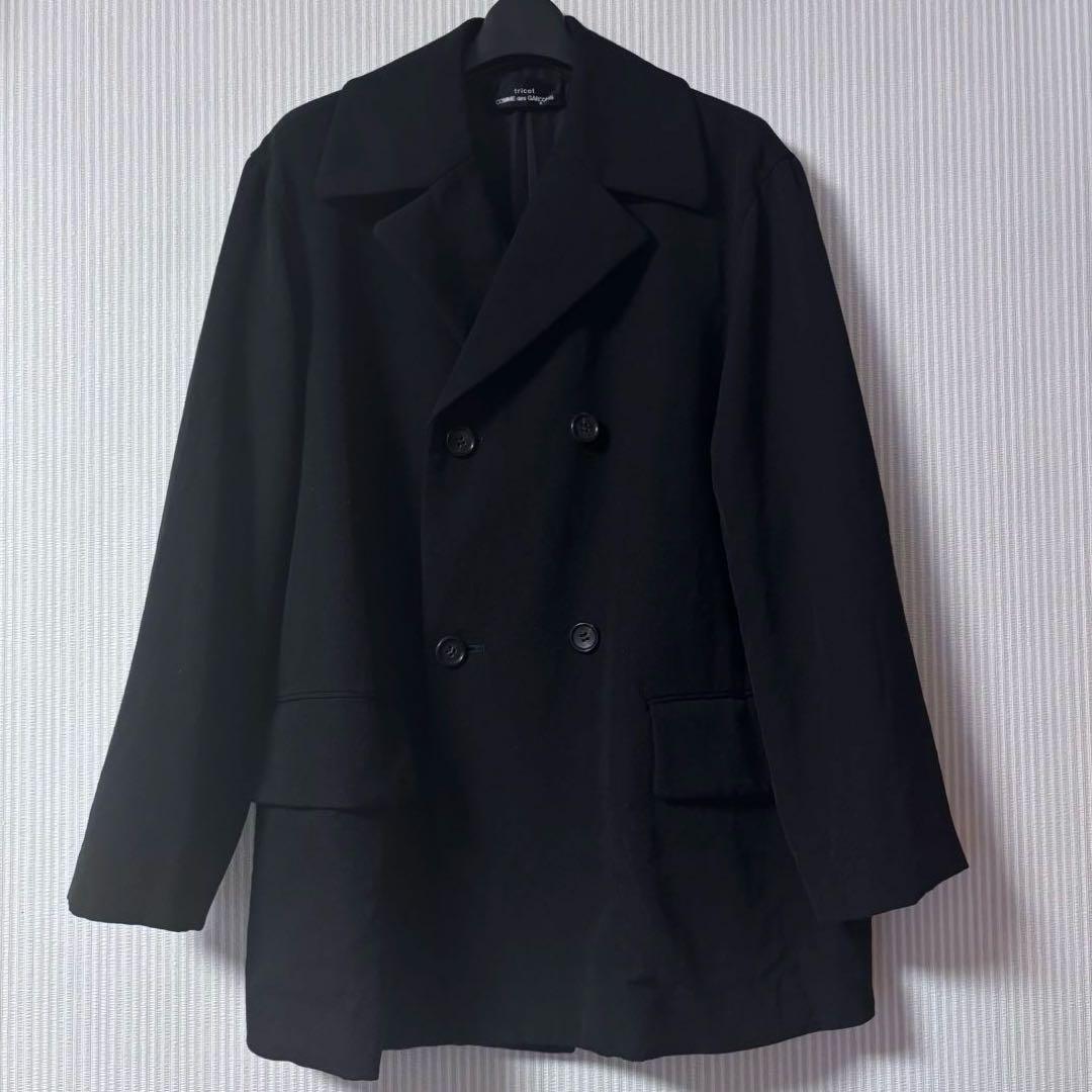 tricot COMME des GARCONS ダブル　コート　ハーフ　黒