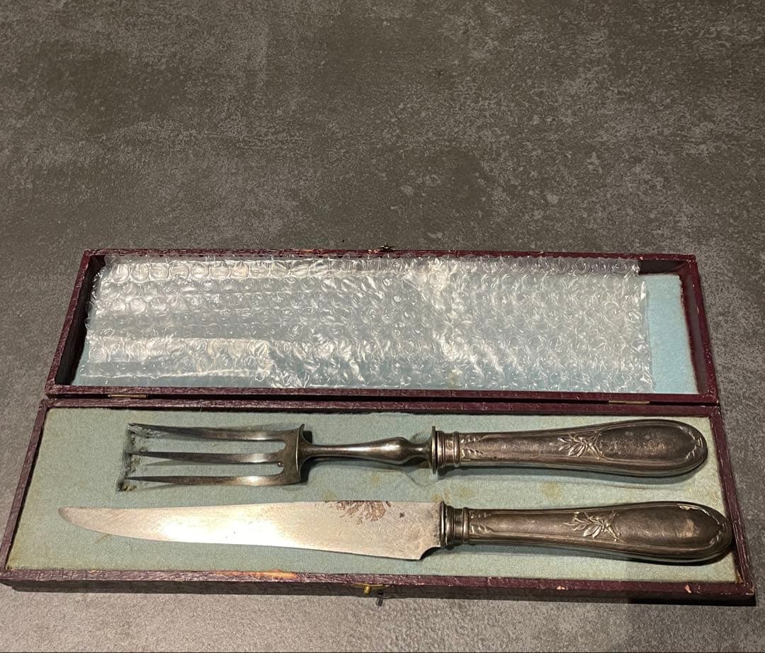 【1/18日まで価格】美品)アンティークナイフフォーク大　パリで購入本物