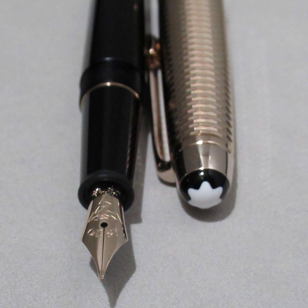 モンブラン 万年筆 145 ジオメトリー シャンパンゴールド 132505