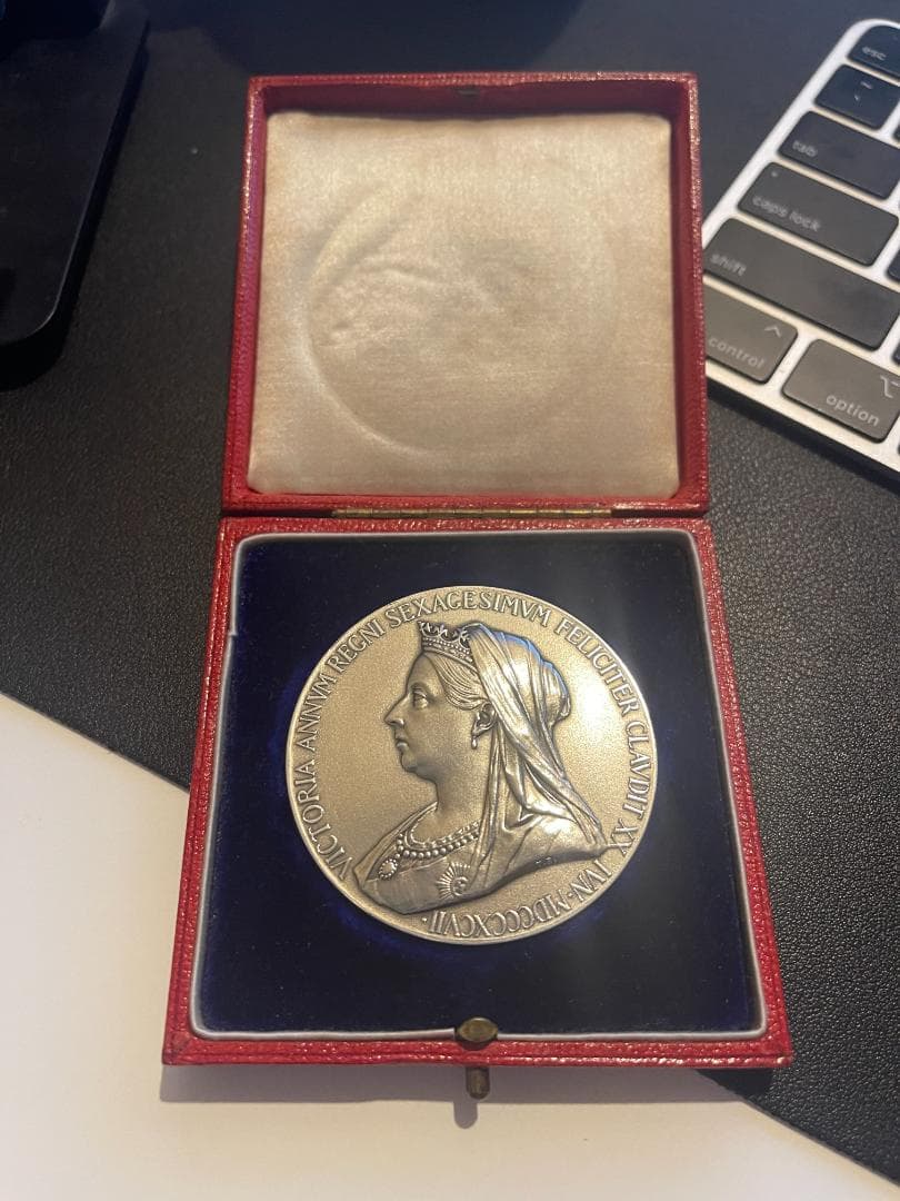 英国 1897年 ダイヤモンド ジュビリー シルバーメダル