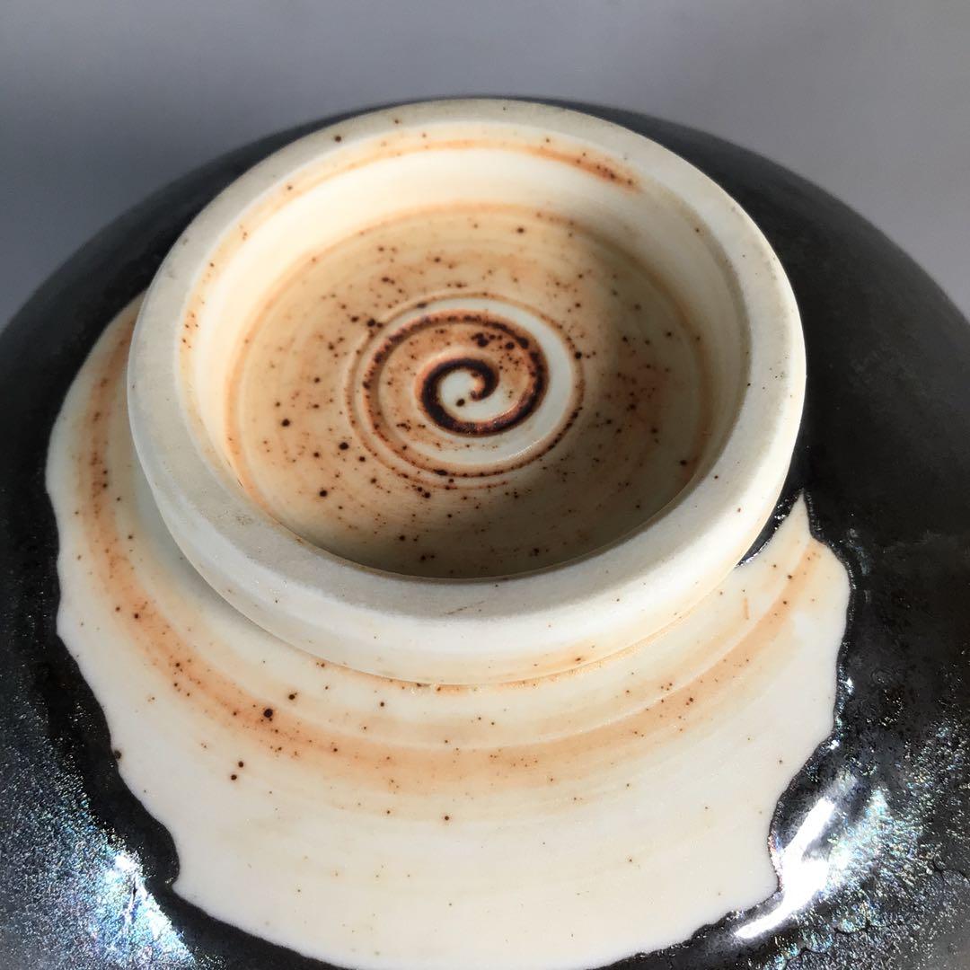 Ｎ８６４　茶碗　『前田泰昭造』『燿変』『天目釉茶碗』　抹茶碗　共箱　茶道具