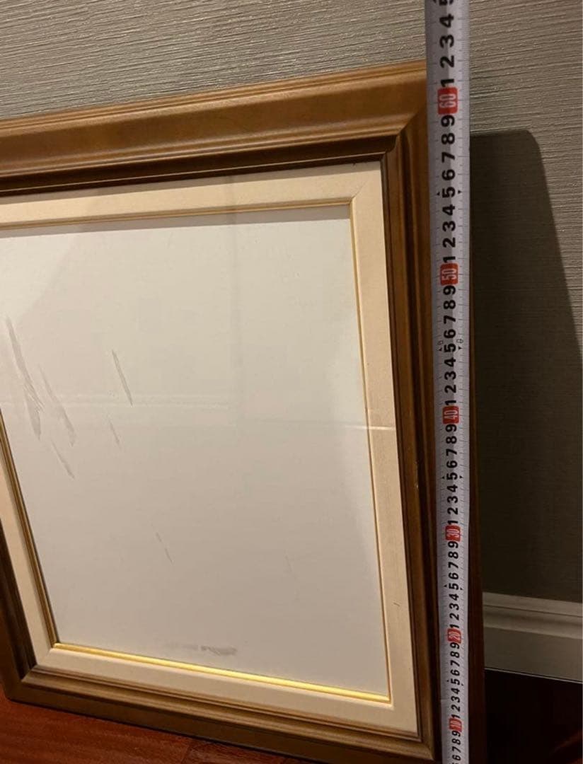 未使用 高級 特大 額縁 アンティーク ビンテージ 木製 紐