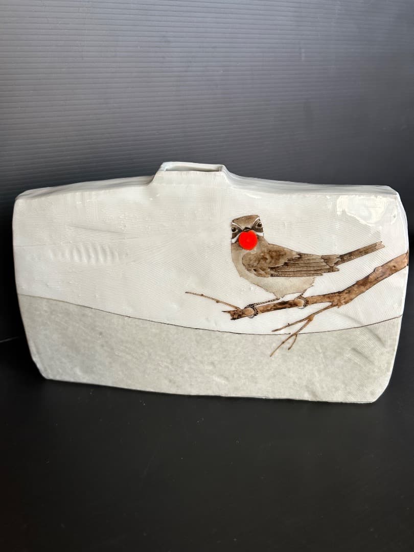 『野駒黒百合図 花生け』 (南繁正 作)