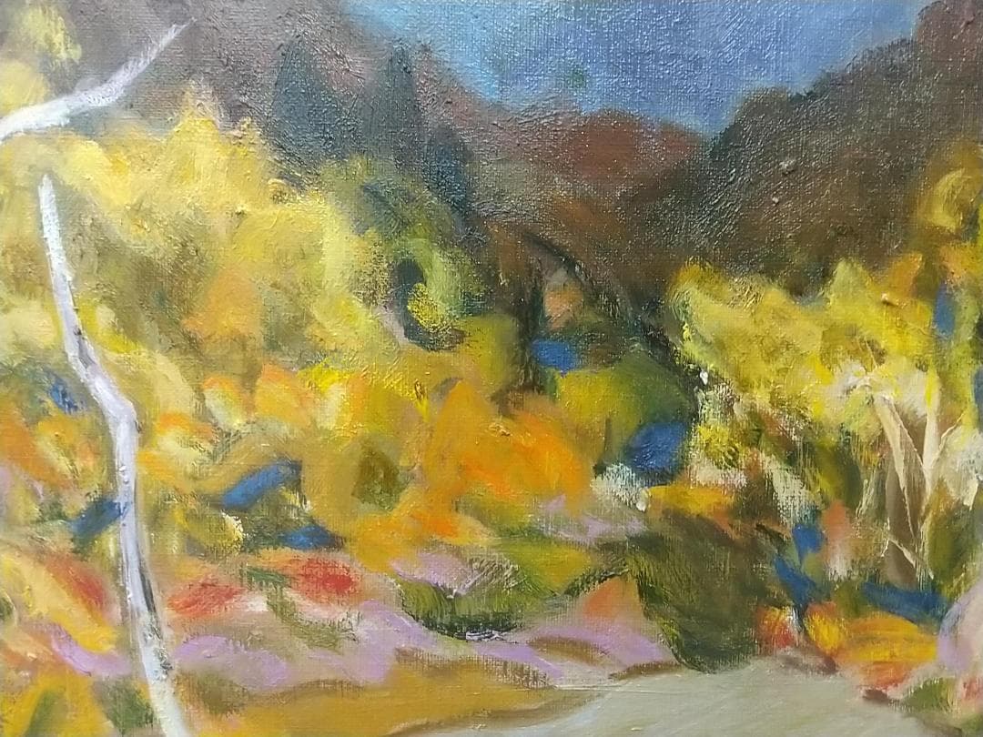 「木曽駒ヶ岳」F6 油絵 油彩画 絵画 アート 風景画