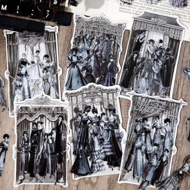 人物 美麗時代 PETシール 6種240枚 ステッカー コラージュ 44