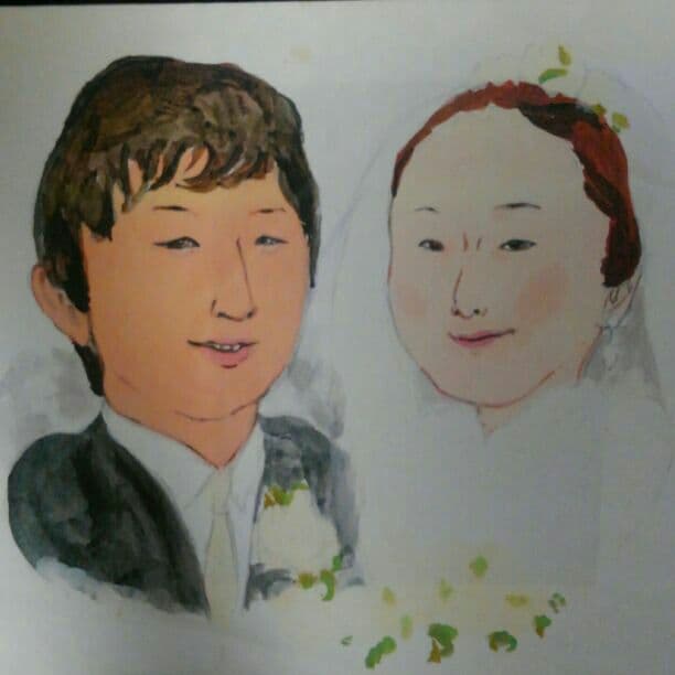 ♥誕生日、ウェルカムボード、ギフト★似顔絵　肖像画　/絵画タイプ

♥