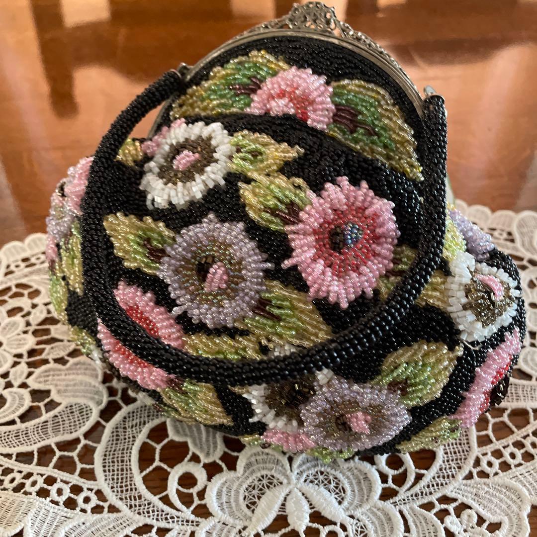 花柄ビーズバック