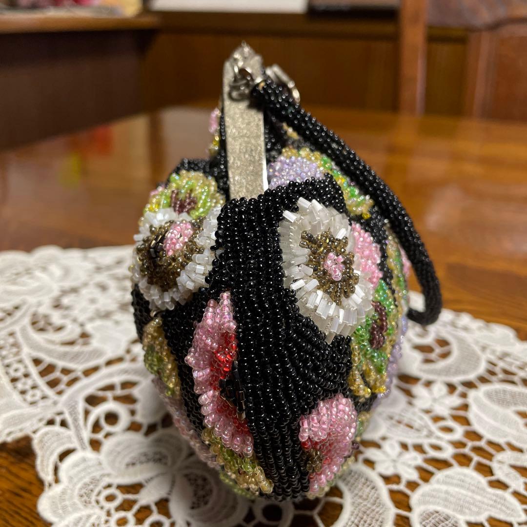花柄ビーズバック