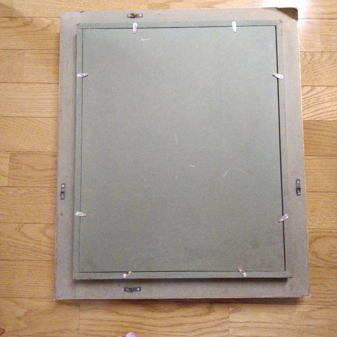 レイノルズの少女と犬の複製絵画(6号)&彫刻額縁