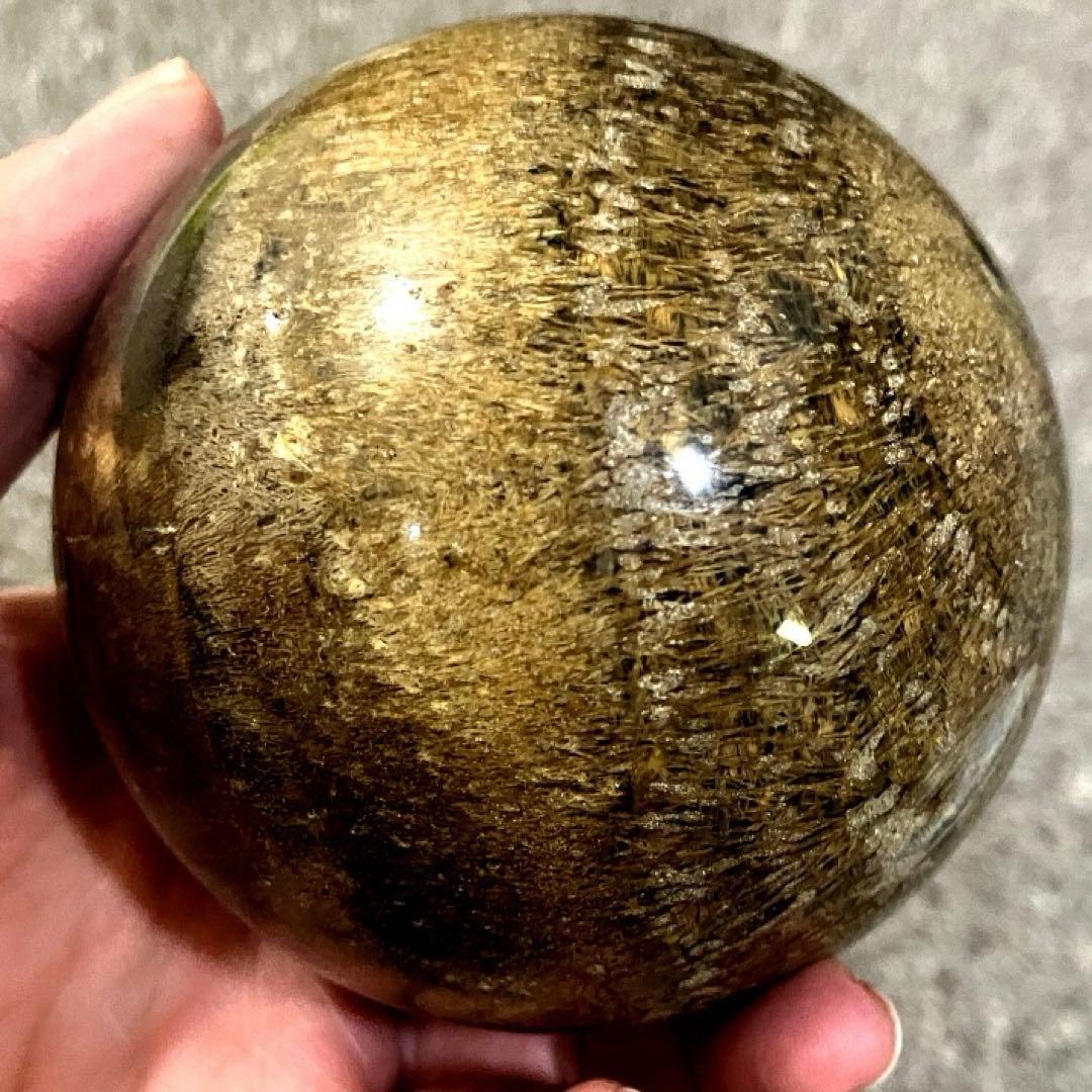 超特大　83mm ゴールドルチルクォーツ　金針水晶　パワーストーン