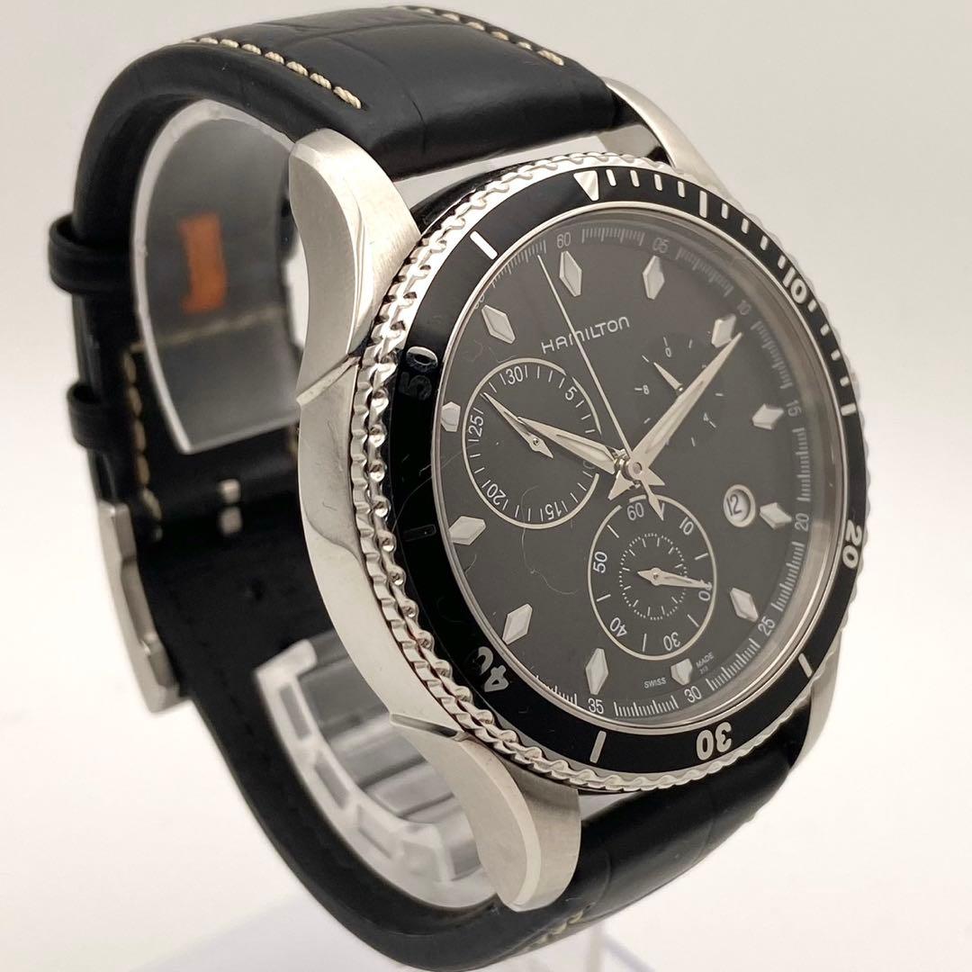 【稼働】Hamilton ジャズマスター クロノグラフ 腕時計 シービュー 美品