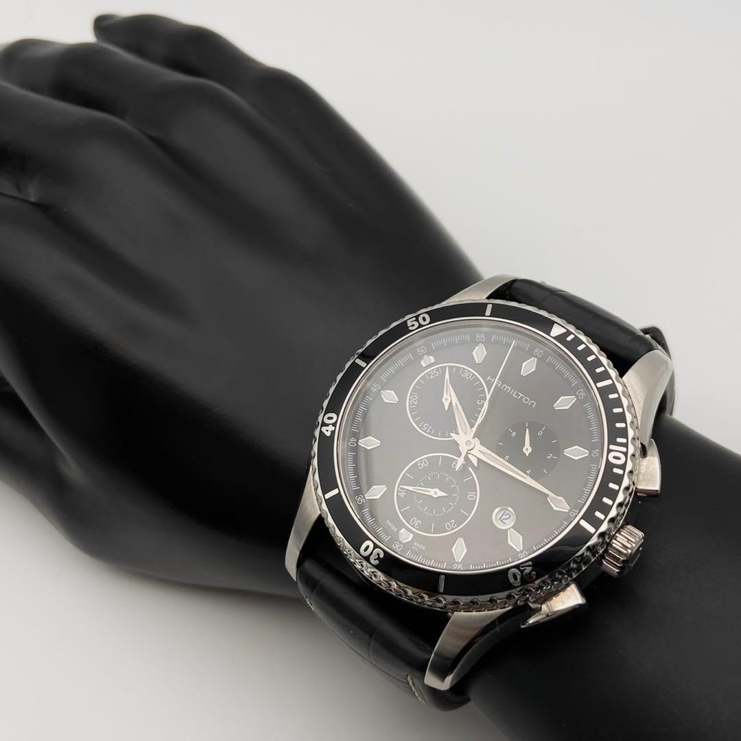【稼働】Hamilton ジャズマスター クロノグラフ 腕時計 シービュー 美品