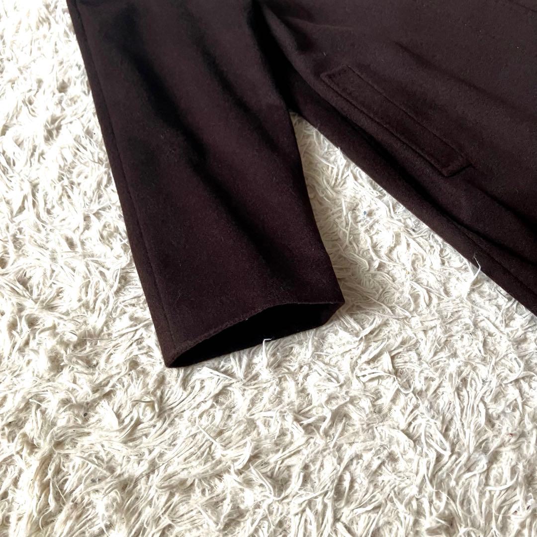✨極美品✨BALMAIN カシミヤ混×シルク チェスターコート ロング ブラウン
