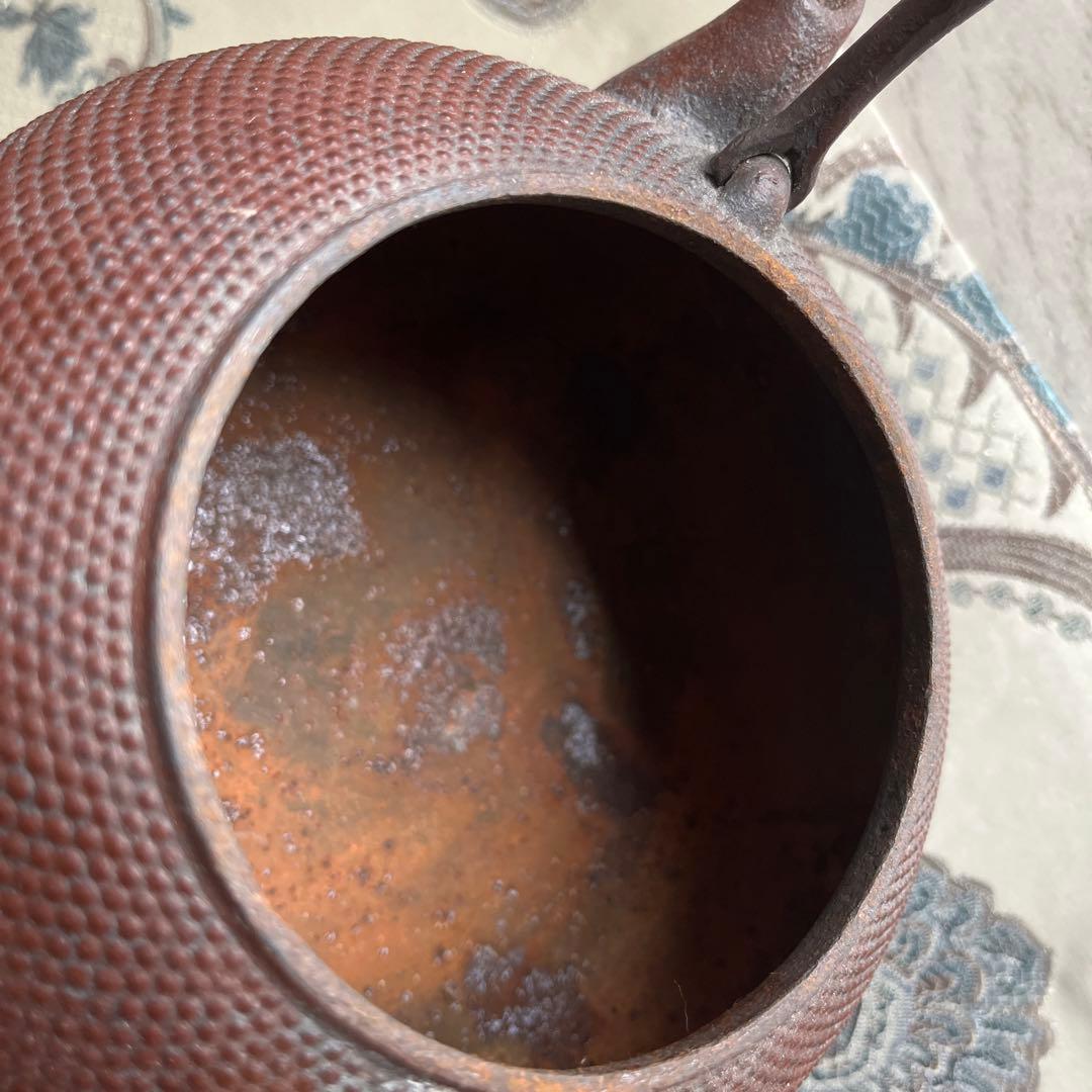 南部照光堂造　アラレ　南部鉄瓶　南部鉄器　鉄瓶