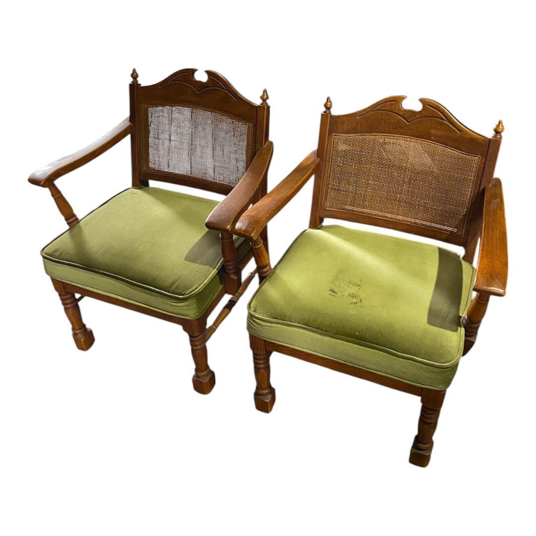 KASHIWA 柏木工 ダイニングチェア 2脚セット アームチェア ヴィンテージ