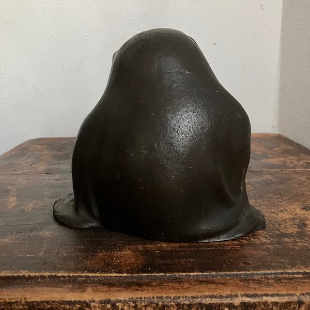 希少 ブロンズ製 達磨 古銅 個性的 時代物 骨董 アンティーク 達磨大師