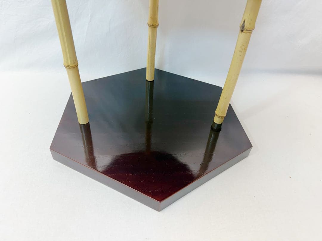 ほぼ未使用 茶道具 指物師 渡辺可映作 江戸千家八代一元斎好写 亀甲棚 溜塗共箱