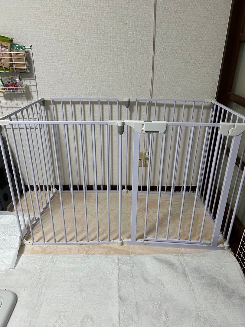 Petrasia ペットサークル ドア付き 折り畳み 6枚