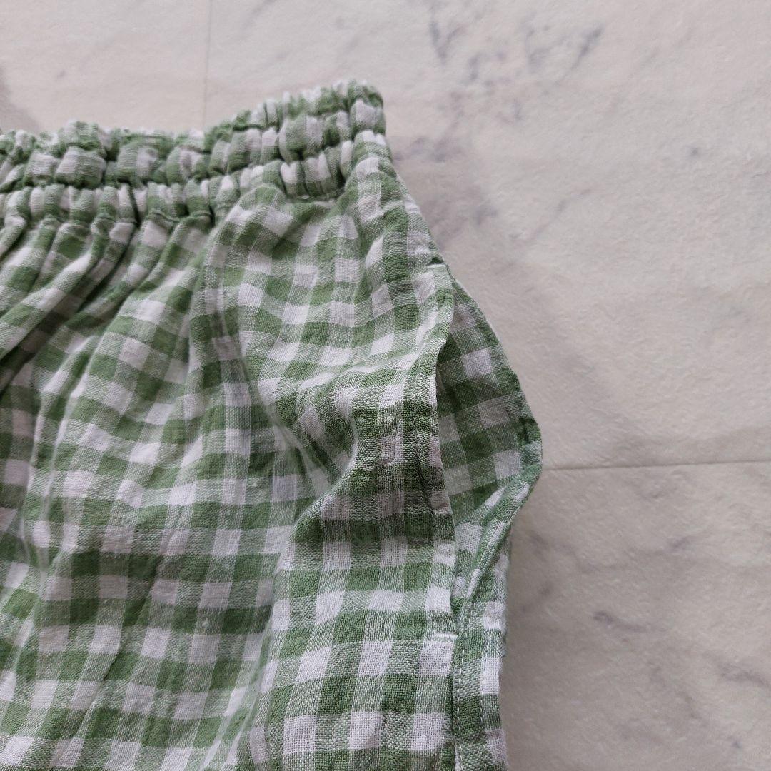 試着のみ イチアンティークス 9分丈 リネン イージーワイドパンツ F