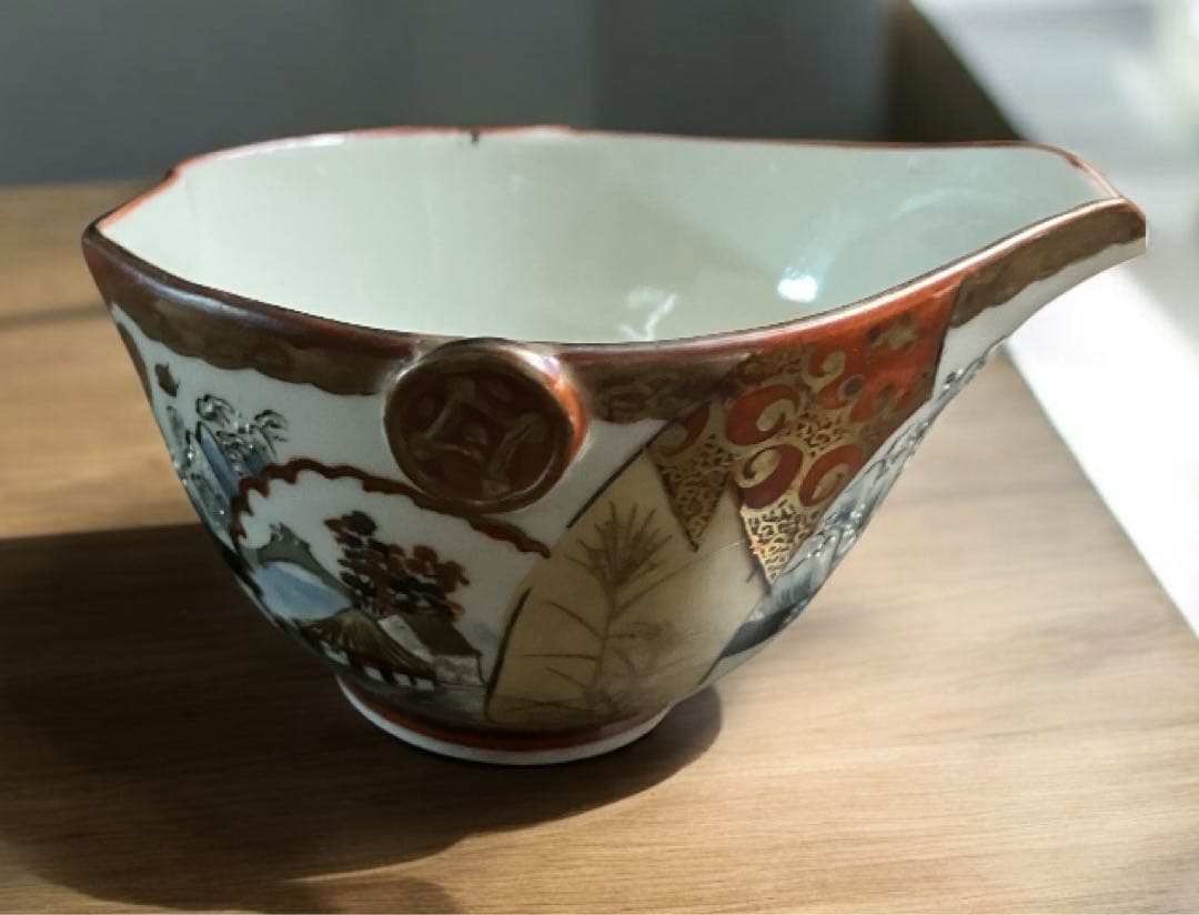 明治期九谷 最高峰加賀九谷 赤絵細描 煎茶道具 急須 茶器 煎茶 九谷焼　印