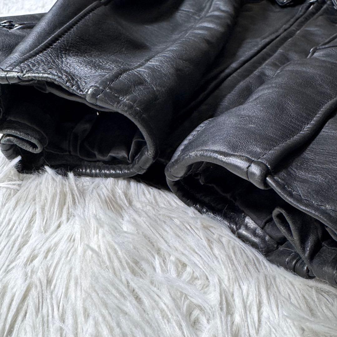 希少モデル✨schott トラッカージャケット　本革　441 黒　38