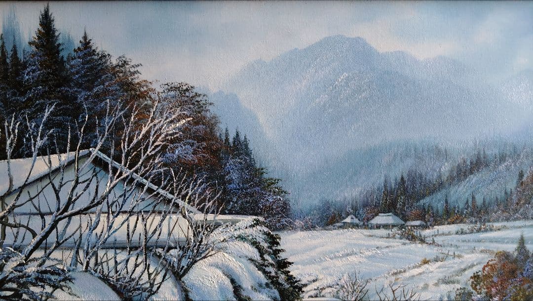 人見友紀　伝説の逃亡画家　油彩画　油絵　10号