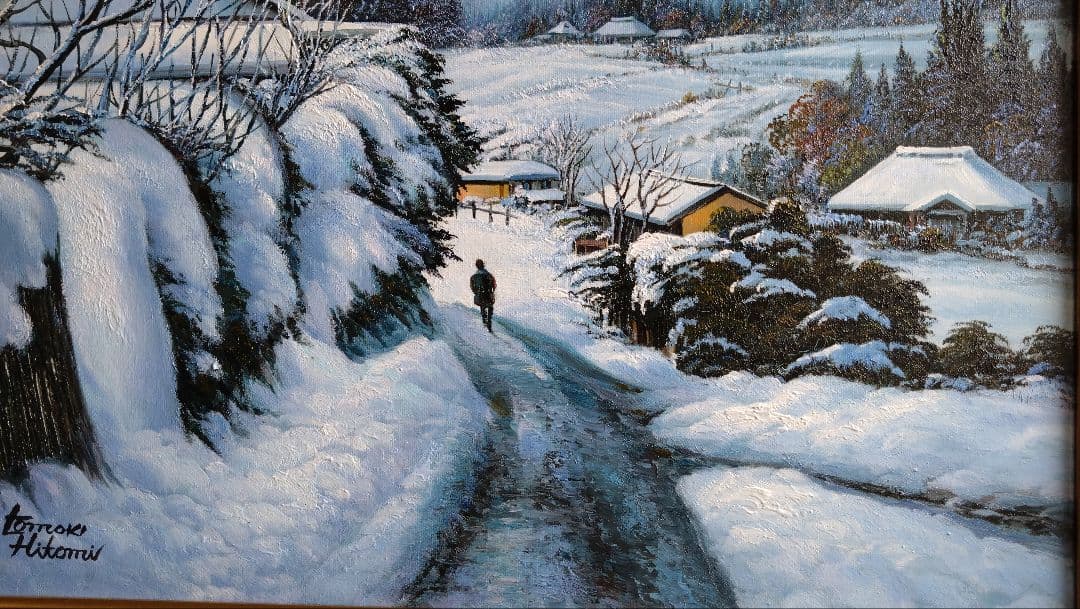 人見友紀　伝説の逃亡画家　油彩画　油絵　10号