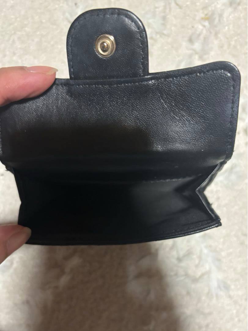 CHANEL ブラック 三つ折り財布