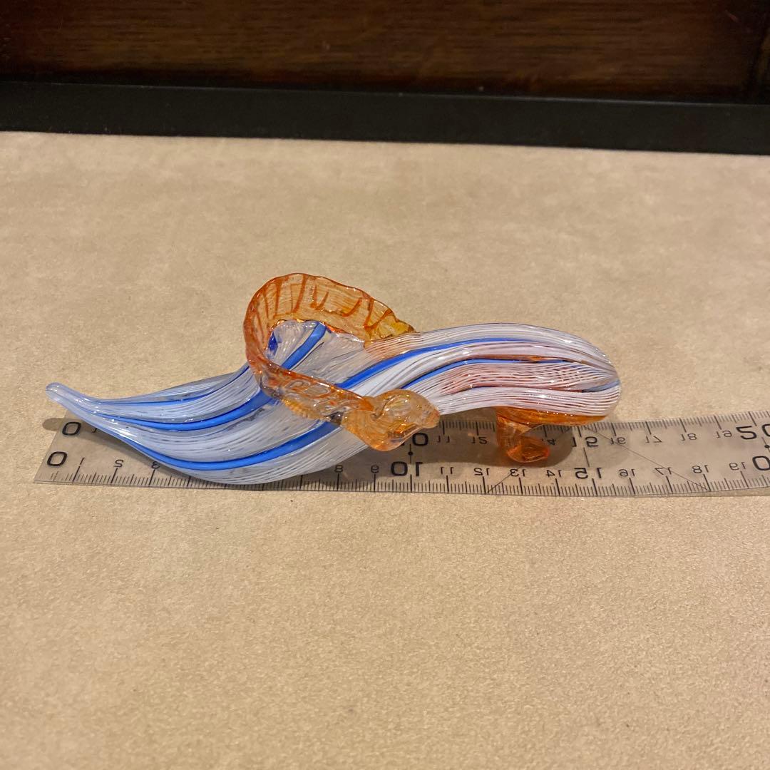 ガラス　の　靴　イタリア　ヴェネチアンガラス　ムラーノガラス　アンティーク　置物